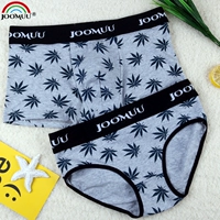 Vài đồ lót cotton nam giới và phụ nữ đồ lót sáng tạo maple leaf kích thước lớn nam boxer quần tóm tắt của phụ nữ phụ nữ boxer briefs quần lót  nữ tam giác