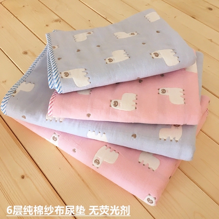 Cotton gauze children's big breathable sheet for new born, washable