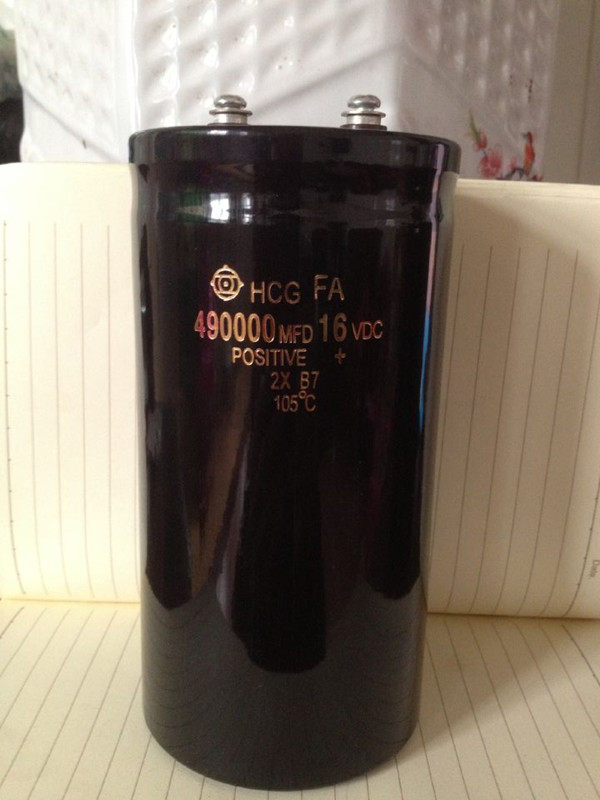 Imported Hitachi 16V490000UF screw type aluminum electrolytic capacitor automotive energy storage capacitor warranty 1 year