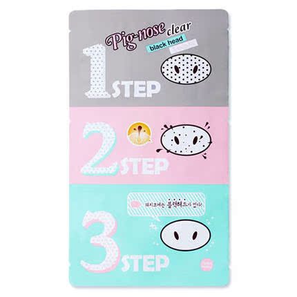 Holika Holika魔法公主 猪鼻子黑头打击三部曲鼻贴  5片装
