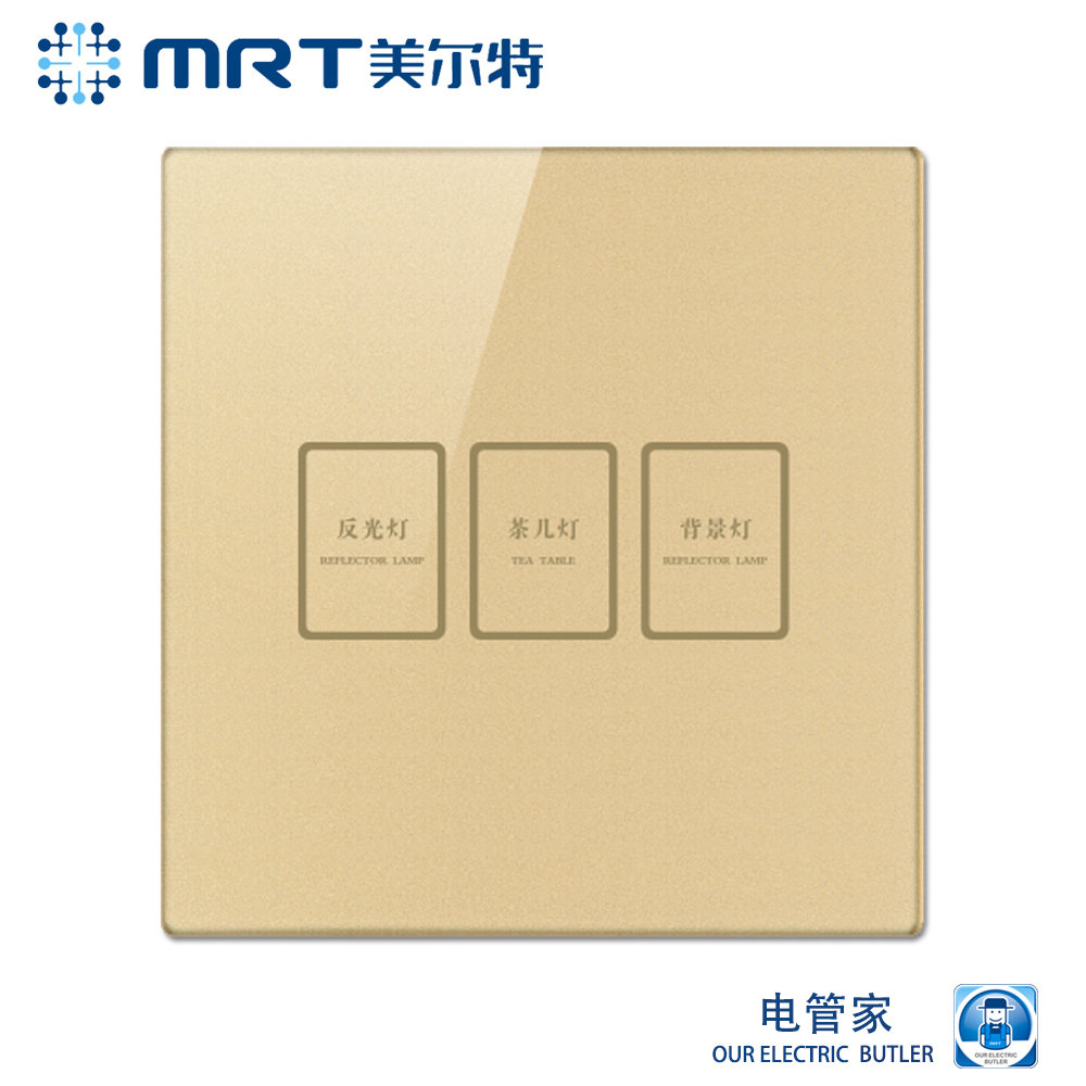 Meierte touch smart switch Touch switch Wall switch panel single control three open touch sensor switch