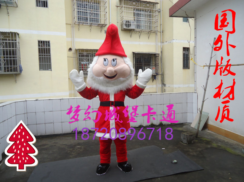 Santa Claus cartoon doll walking costume Christmas mascot doll headgear puppet custom-made humanoid doll