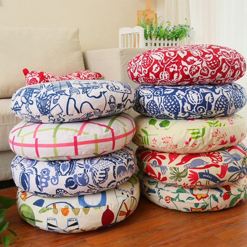 Nordic Removable Wash Thickened Bushel Cushion Chair Cushion Tatami Floating Window Mat Yoga Mat Office Round Back Cushion