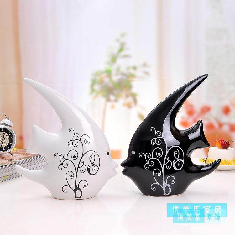 Home Decorations Crafts ornaments Ceramics Animals Fish ornaments Simple modern room Bedroom placement New house