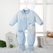 Ngay cả vườn bé mùa đông quần áo dính liền cho bé sơ sinh dính liền quần áo cotton mùa đông dày với bộ đồ lót chân