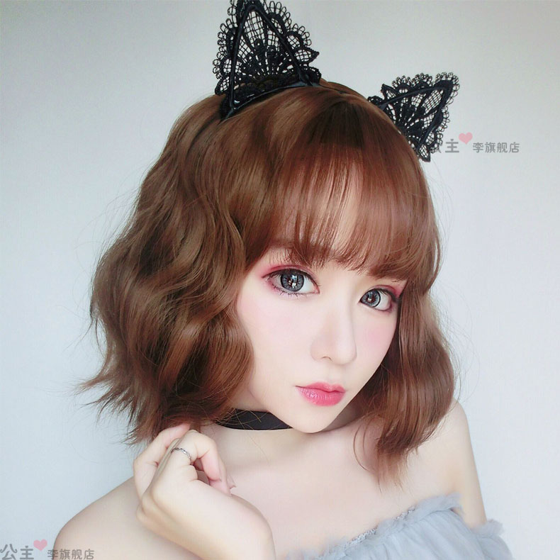 Wig Female Short Hair Short Hair Natural Realistic Air Qi Liuhai