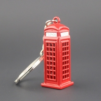 British red telephone booth keychain London tourist souvenir telephone hall keychain can be invoiced