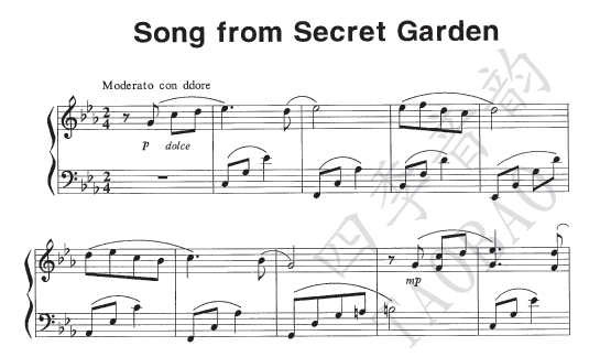 Mysterious Garden Song Form A Secret Garden Piano Solo Spectrum