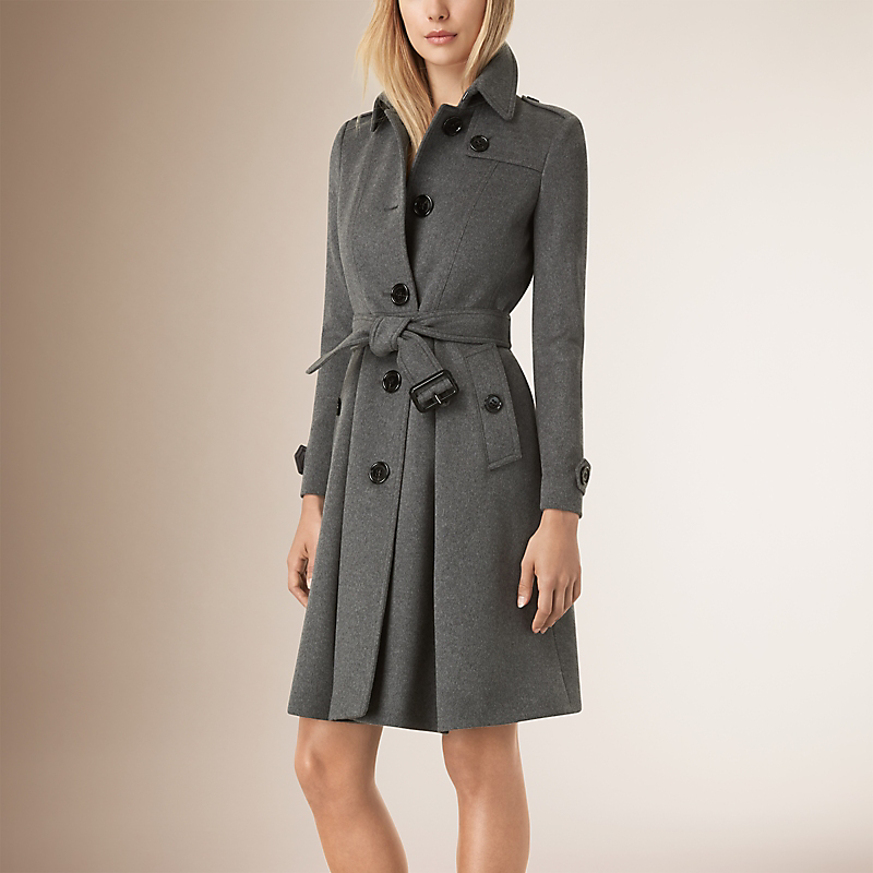 BURBERRY/博柏利裙式羊绒混纺大衣 39934411