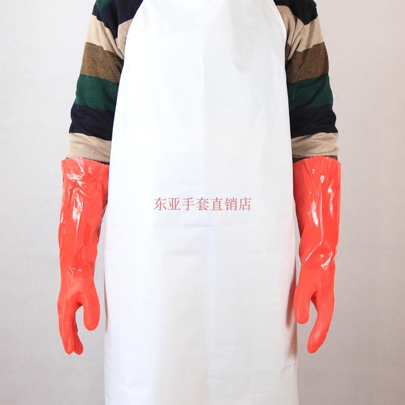 White waterproof apron thickened plastic waterproof waist oil-resistant acid-alkali-resistant wear-resistant kitchen adult labor protection transparent