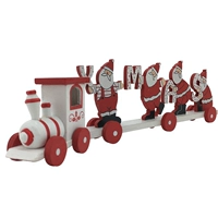 Рождественский деревянный Деревянный Санта -Клаус Небольшой поезд качание дома