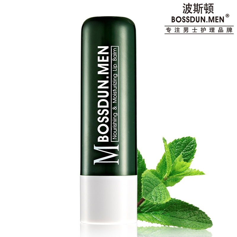BOSSDUN．MEN/波斯顿男士唇膏保湿滋润防嘴唇干裂脱皮无色薄荷味