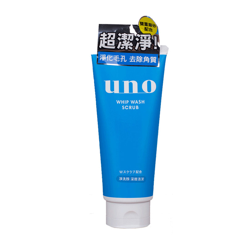 Shiseido/资生堂日本直邮  吾诺UNO男士深层净爽磨砂洁面乳130g