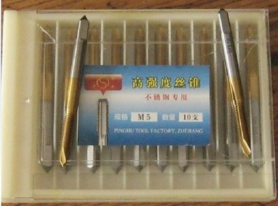Flat Lake Titanium Plated first end machine with screw tap M3-M12 with screw tap M3-M12 