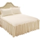 Dreams một lần nữa và một lần nữa bedspread giường váy ren một mảnh trượt ren mục vụ giường váy Hàn Quốc bông trắng 1.81.5 - Trang bị tấm