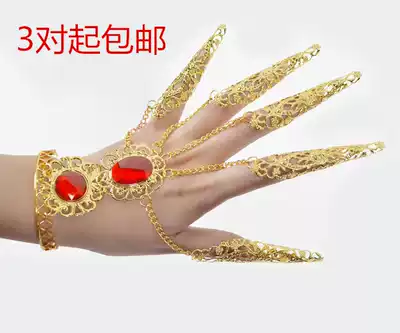Belly dance jewelry hand ring Indian dance finger set thousand hands Guanyin nail set dance accessories