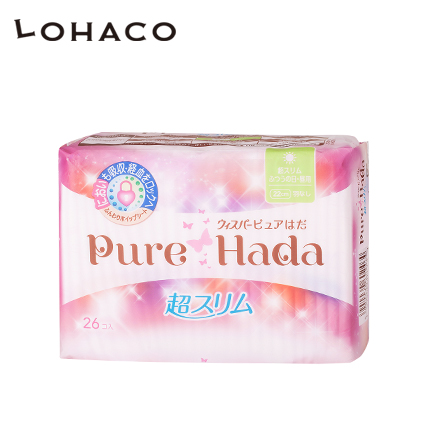 LOHACO 日本进口护舒宝Pure Hada纯肌超贴身无护翼卫生巾22cm26片