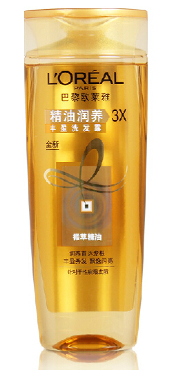 欧莱雅专柜正品 精油润养丰盈洗发露 洗发水 滋养干性扁塌