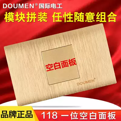 International electrician Type 118 switch socket panel wall power supply champagne gold brushed one blank panel cover