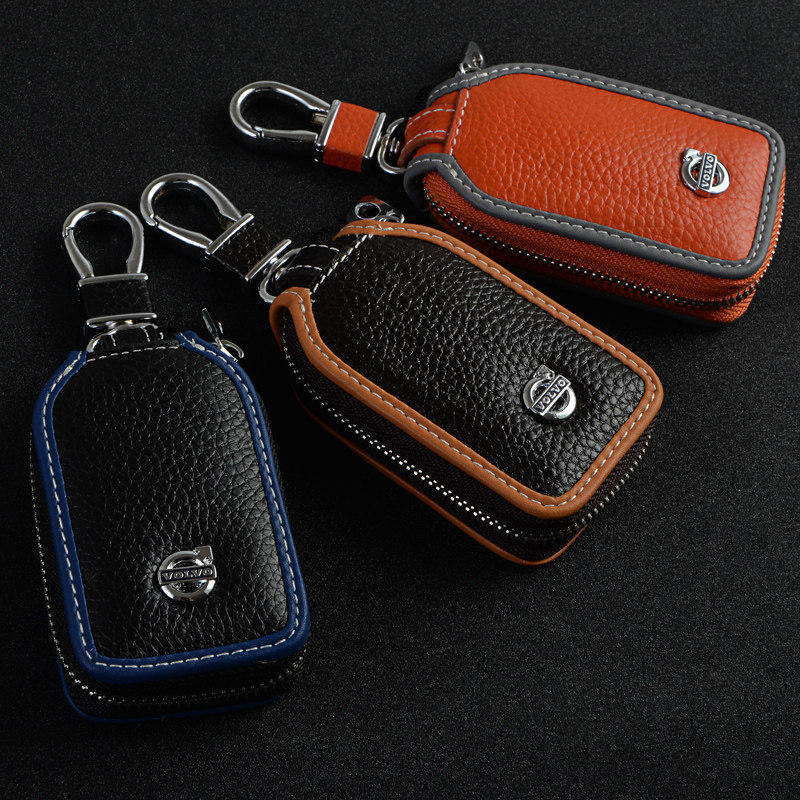 沃尔沃专用钥匙套S40S80 C30 C70 S60V40 XC60XC90汽车真皮钥匙包