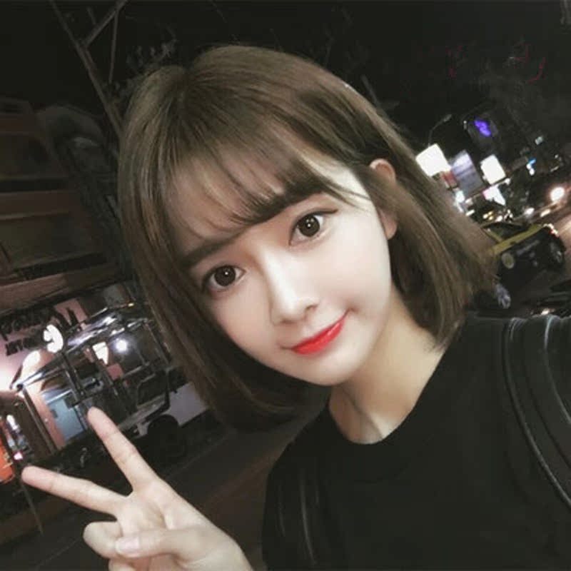韩版假发女空气刘海短发蓬松BOBO头内扣短卷发整顶假发头套