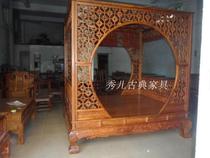 Plum blossom canopy bed princess bed hedgehog rosewood canopy bed solid wood canopy bed