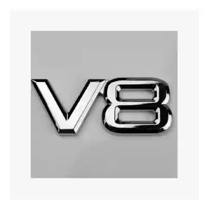 Car labeling modification label 3D three-dimensional letter car label V8 large displacement modification logo electroplating label