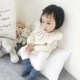 Mùa thu 2019 mới bé gái xù áo bé gái ngọt ngào chạm đáy áo hoang dã Công chúa cổ áo cánh hoa lớn - Áo sơ mi áo kiểu suông bé gái Áo sơ mi