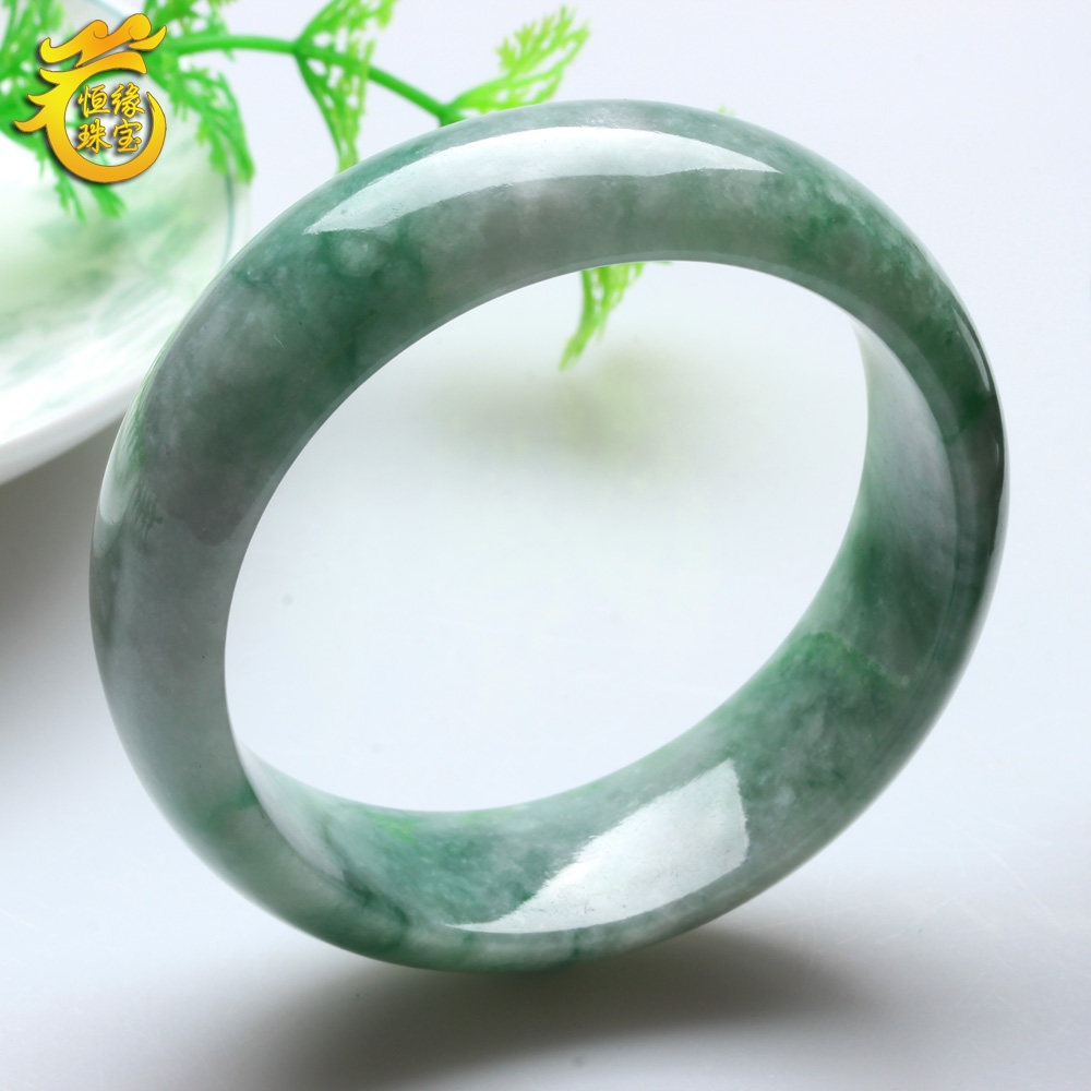 2189 jade bracelet old pit a goods natural jade stone ice glutinous violet jade bracelet Myanmar