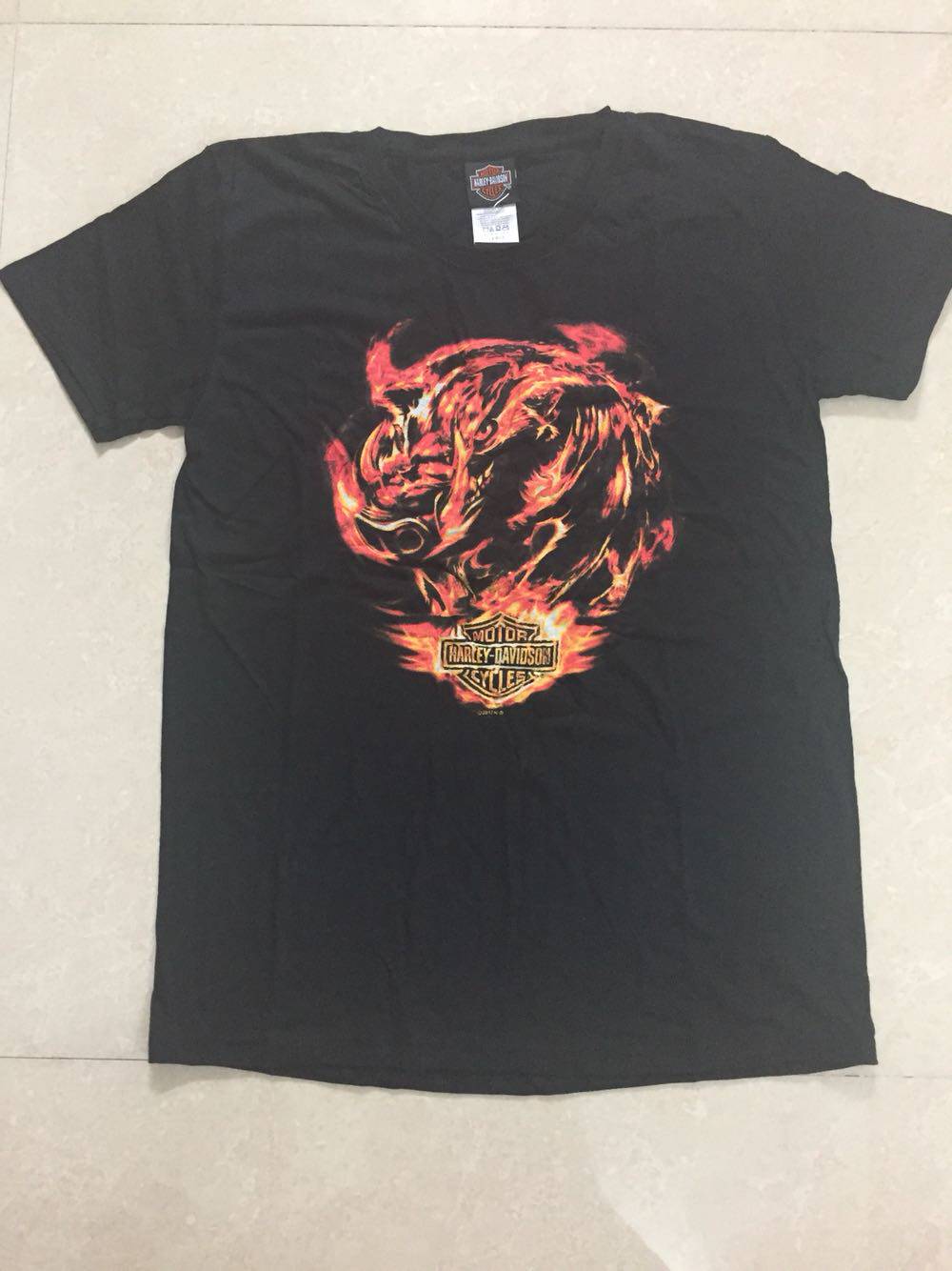 Harley T-shirt Harley short T-shirt Motorcycle short T-shirt Beat the United States Punk short T-shirt