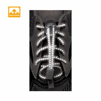 Nathan reflective lock laces nathan ແລ່ນ / ແຂ່ງກາງຄືນ nathan ສະທ້ອນກັບ shoelaces ຕົນເອງ locking