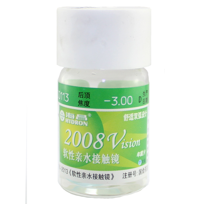 【买2送3】海昌隐形近视眼镜年抛1片装 vision水润无感透氧 TF