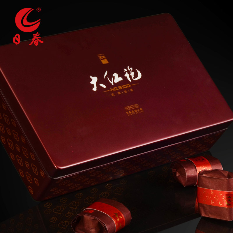 Sun Spring Tea Leaves Wuyishan Red Square Dahongpao 6100 Rock Tea Oolong Tea 150g Gift box