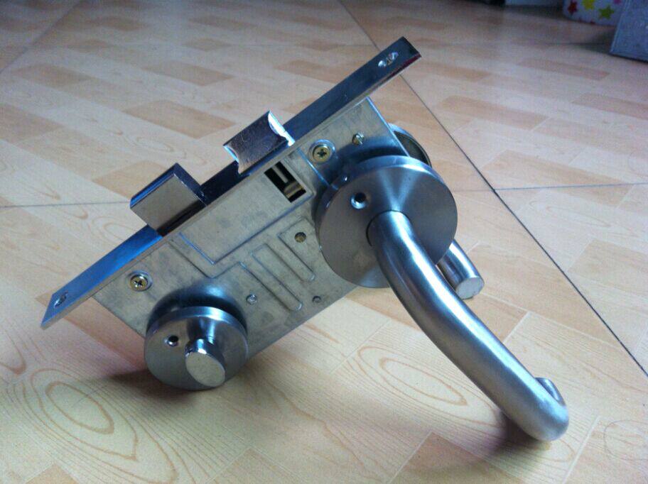 Fire lock fire door lock aisle tube well lock stainless steel handle channel lock escape safety door lock copper