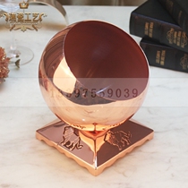 Stainless Steel Peel Bowl Rose Gold Carved Lion Desktop Nutshell Barrel ktv Stainless Steel Colored Table Supplies