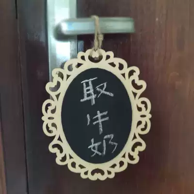 Classical carving style hanging small blackboard Shop home creative decoration Message board Wedding props small list