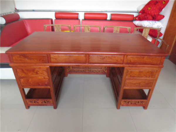 Myanmar Flowers Pear Writing Desk Desk Table Big Fruit Purple Sandalwood Writing Desk Desk-Taobao