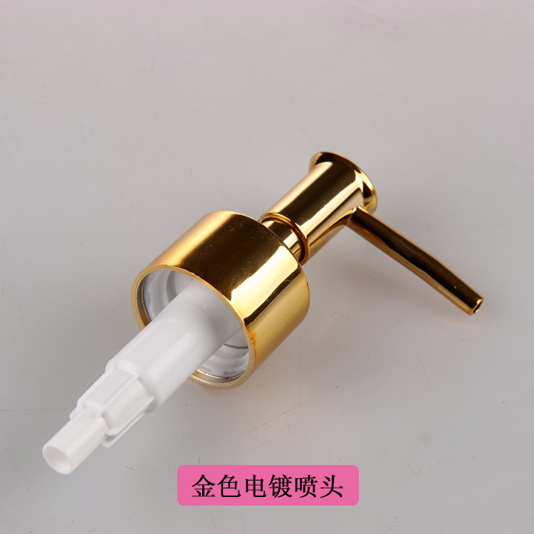 Ouyan hand sanitizer nozzle pressing head pressure nozzle electroplating brushed stainless steel nozzle bathroom set accessories lotion bottle