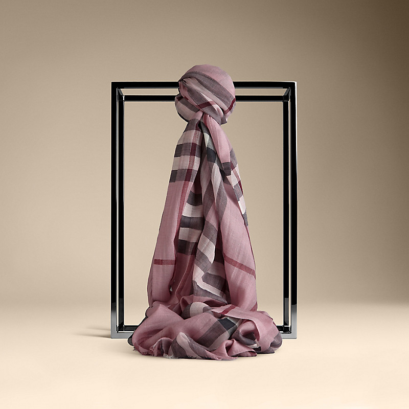 Burberry博柏利 丝毛混纺格纹围巾 39316731