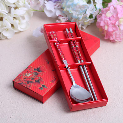 Pinni Wedding Return Gift, wedding supplies, stainless steel chopsticks, wedding gift box set, small gift set, kitchen tableware