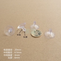 Transparent perforated suction cup vacuum toilet mushroom head hook car kitchen bathroom glass 20 pack