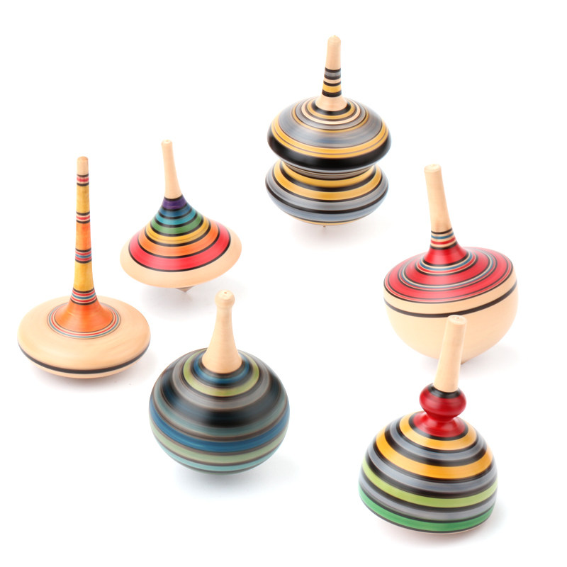Creative handmade gyro colorful wooden children's toys adult office decompression desktop gift decoration nostalgic