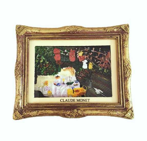 French tourism culture Creative commemorative gifts Fine paintings Monet lunch on the grass stereo refrigerator stickers