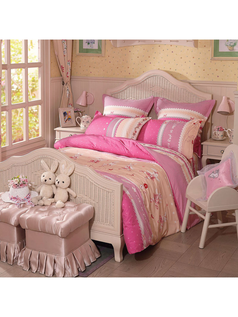 Luolai Kids/罗莱儿童 小兔学芭蕾全棉四件套1.5米床