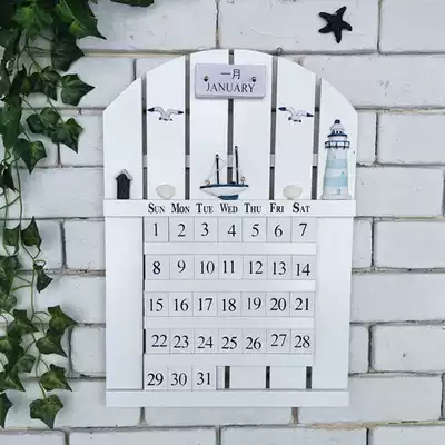 Special Mediterranean wooden calendar creative movable listing perpetual calendar living room office wall calendar