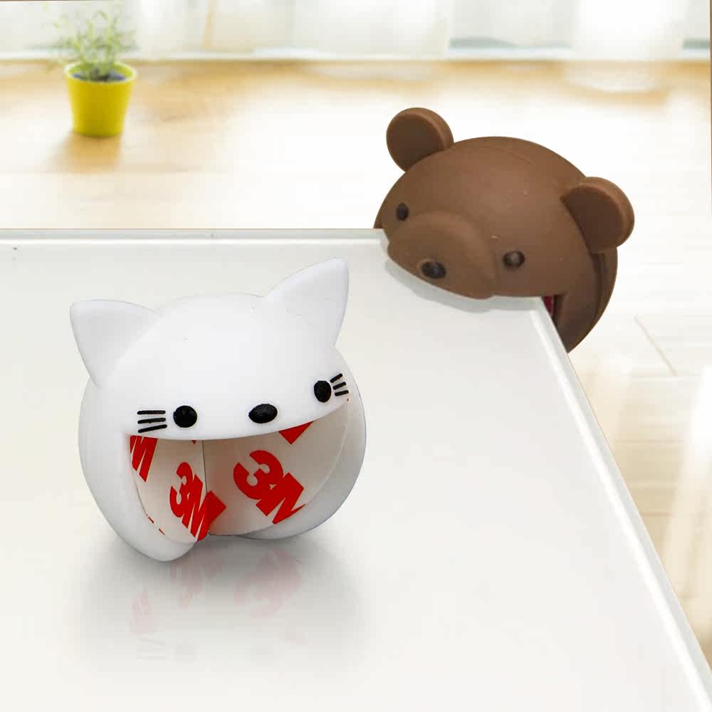 HIKARI日光生活  可爱动物防撞桌角 / 2入(小猫款)