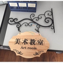 Door listing creative dance classroom solid wood cartoon decoration listing creative school hanging card kindergarten class card