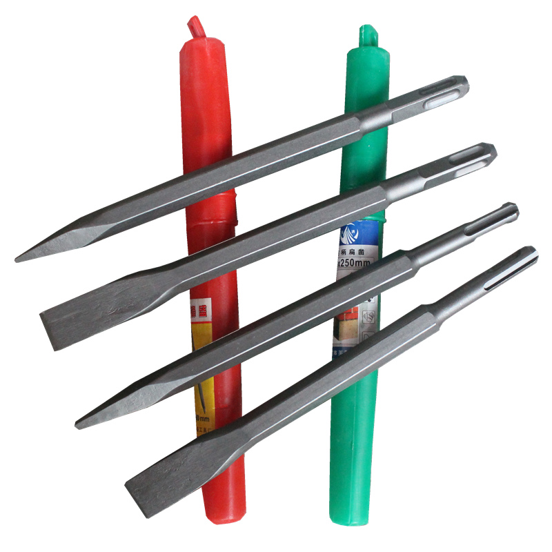 Tit Sheng Square Handle Round Handle Tip Chisel Chisel 14 * 250MM Long Chisel Impact Drill Electric Hammer Drill Electric Pick Pick Drills Steel Chisel