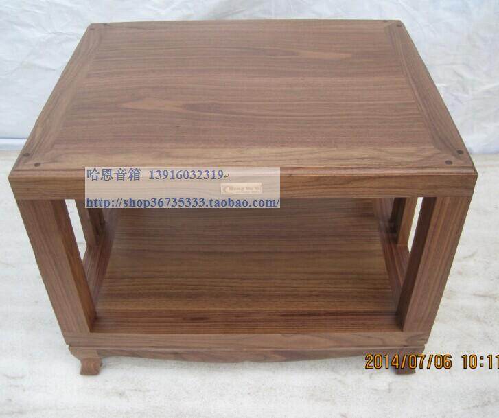 Reputable Sound Rack Classical Single Second Floor Solid Wood Black Walnut Wood Enclosure Equipment Rack Power Amplifier TV cabinet