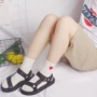 Hàn Quốc ulzzang mảnh lớn thêu tình yêu Harajuku rắn màu nữ ống vớ thể thao ngọt ngào vớ vớ cotton tất 